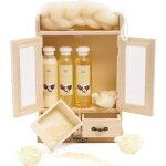 Brubaker cosmetics - coffret de bain - beurre de karit - 10 pices - armoire en bois - ide cadeau