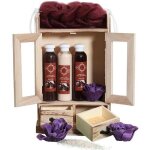Brubaker cosmetics - coffret de bain - chocolat - 10 pi�ces - armoire en bois - id�e cadeau