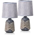 Brubaker - lampe de table / de chevet - lot de 2 - design campagne / rustique - hauteur 275 cm - pied ...