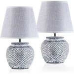 Brubaker - lampe de table / de chevet - lot de 2 - design classique - hauteur 305 cm - pied en cramique ...