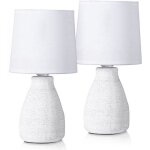 Brubaker - lampe de table / de chevet - lot de 2 - design scandinave / moderne - hauteur 28 cm - pied ...