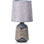 Brubaker - lampe de table / de chevet - design campagne / rustique - hauteur 275 cm - pied en cramique ...