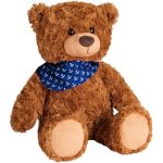 Brubaker ours en peluche teddy avec bandana ancre bleu - 42 cm - peluche vintage ours en peluche