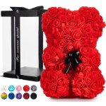 Ours en peluche - brubaker - 25 cm - roses artificielles - cadeau saint - valentin - rouge Ours en peluche - brubaker - 25 cm - roses artificielles - cadeau saint - valentin - rouge