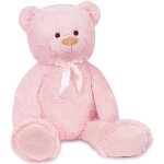 Brubaker peluche g�ante xxl - ours - nounours - 100 cm - rose - ultra douce & mignonne