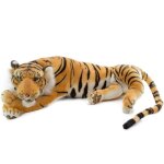Brubaker tigre peluche 60 cm - couché marron Brubaker tigre peluche 60 cm - couché marron