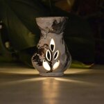 Br�le parfum marbr� noir et blanc - petit mod�le