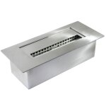 Brleur pour chemine au biothanol - acier inoxydable - 15 l - gris - qualit suprieure - sans tlcommande ...