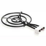 Br�leur � gaz triple anneau � paella 60cm pour po�les � paella de 30 � 90 cm � briebe mod600 noir 00089 ...