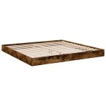 Brun 180 x 200 cm - lit bois - charge maximale 150 kg - structure de lit - matelas non inclus - ch�ne ...