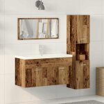 Brun ensemble de meubles salle de bain 3 pi�ces sarazyj armoire wc moderne bois ding�nierie e1416