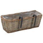 Brun jardiniere - bac a fleur sarazyj - �jardini�re / lits sur�lev�s de jardin - de balcon 2 pcs osier ...