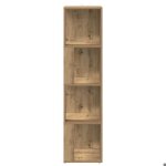 Brun - lemon� armoire dangle - grand stockage - buffet bahaut - ch�ne artisanal - 33x33x132cm - bois ...