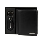 Bruno banani porte - monnaie noir en cuir pour homme - gift set slim wallet / keychain black 31732