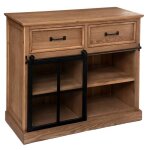 Buffet 1 porte danik bois naturel 94x95cm - atmosphera cr�ateur dint�rieur