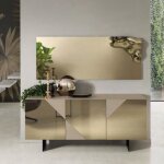 Buffet 3 portes en verre miroir bronze - arte180 - gris Buffet 3 portes en verre miroir bronze - arte180 - gris