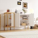 Buffet - bahut avec 2 portes et rangement optimis� meuble polyvalent pour cuisine et salle � manger design ...