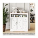 Buffet bahut - adwolt - buffet avec 2 portes et 3 tiroirs - bois blanc - design scandinave - 100x40x105 ...