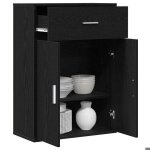 Promotion buffet bahut / armoire - commode - vente - flash - avec tiroir ch�ne noir 60x30x84 cm bois ...
