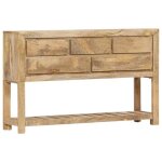 Buffet bahut armoire console meuble de rangement 120 cm bois de manguier massif 4402254