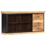 Buffet bahut armoire console meuble de rangement 150 cm bois de manguier solide 4402185