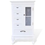 Buffet bahut armoire console meuble de rangement avec 5 tiroirs et 2 étagères blanc 4402197 Buffet bahut armoire console meuble de rangement avec 5 tiroirs et 2 étagères blanc 4402197