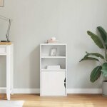 Buffet bahut / armoire lat�rale mvs - multi - rangement - meuble sur pied - odda blanc 40x24x79cm bois ...