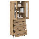 Promotion buffet bahut / armoire de salon - commode - vente - flash - haut armoire 2 pcs ch�ne artisanal ...