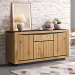 Buffet bahut - becag - buffet de salon moderne avec 4 portes - buffet bas avec 1 tiroir - 140x38. 5x52cm ...