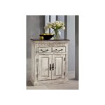 Buffet bahut - bois massif de manguier cir� (blanc antique) - style campagne chic - castle antik #209 ...