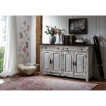 Buffet bahut - bois massif de manguier cir (blanc antique) - style campagne chic - castle antik #261 ...
