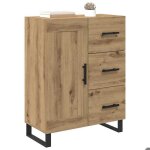 Buffet bahut / commode mvs - multi - rangement - meuble sur pied - avec tiroir ch�ne artisanal 695x34x90cm ...