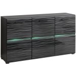 Buffet bahut ninja neuf effet 3d illumin par leds commode noir