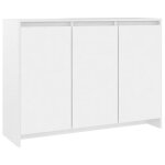Buffet bas - akozon - modle ako7370392219162 - blanc - 3 portes - bois panneaux de particules
