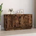 Buffet bas - akozon - chne fum - 102x35x55 cm - bois dingnierie - 2 portes