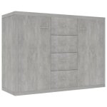 Buffet bas - aynefy - gris bton - contemporain - design - 88x30x75 cm