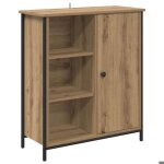 Buffet bas en bois ding�nierie - vidaxl - ch�ne artisanal - 70x30x80 cm - marron - capacit� g�n�reuse ...