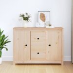 Buffet bas - cuque - cq003 - bois massif de pin - 2 portes - style scandinave moderne
