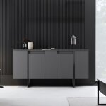 Boras - buffet design noir 4 portes Boras - buffet design noir 4 portes