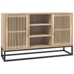 Buffet bas - dilwe - 105x30x65 cm - bois ding�nierie - 2 portes - style classique intemporel