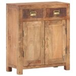 Buffet bas - fairytale - bois de manguier massif - 3 portes - 2 tiroirs - 65 x 30 x 75 cm