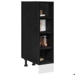 Promotion buffet bas - vente - flash - meuble �tag�re de rangement meuble de cuisine bas riga ch�ne noir ...