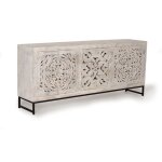 Buffet bas - giner y colomer - 4 portes - 3 tiroirs - bois de manguier massif