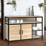 Idmarket buffet bas 2 portes 100 cm detroit design industriel Idmarket buffet bas 2 portes 100 cm detroit design industriel