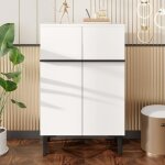 Buffet bas buffet moderne 2 portes meuble � chaussures etag�res r�glables 60x31. 5x95 cm panneaux de ...