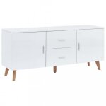 Buffet bas - p152 - blanc - bois - panneaux de particules - laqu