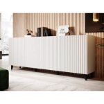 Sanna - buffet bas - 200 cm - style contemporain - noir / blanc Sanna - buffet bas - 200 cm - style contemporain - noir / blanc