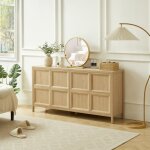 Buffet bas scandinave - 160x40x80cm - ambiance - portes push - to - open & charni�res soft - close - ...