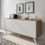 Buffet bas - soto - 3 portes - orme blanc - style scandinave moderne