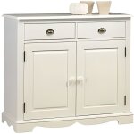 Buffet blanc 2 portes 2 tiroirs de style anglais